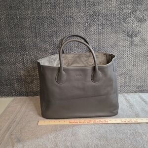 BECK Classic Leather Tote SRP $435 Paris Gray- Beautiful Bag Purse